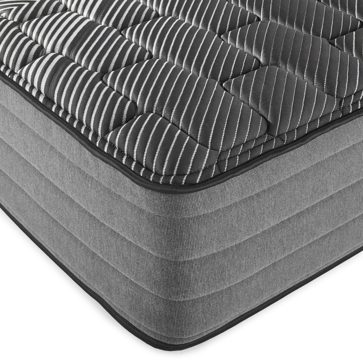 Pure Ice - 14" Twin Lux Firm Quilted Mattress - Black