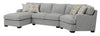 Berza - Left Side Facing Chaise Sectional - Gray
