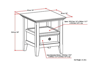 Amherst - End Table - Hickory Brown