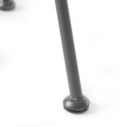 Petrichor - Outdoor Side Table With Tempered Glass And Steel Frame - Gray