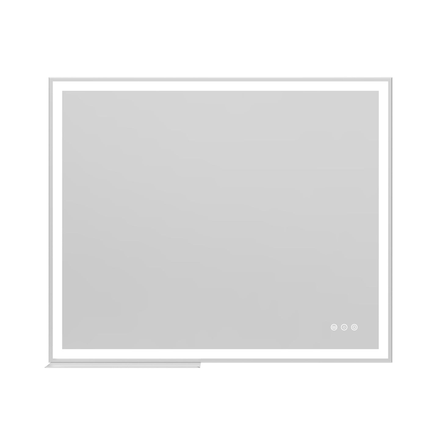 LED Bathroom Vanity Mirror Wall Mounted Adjustable White / Warm / Natural Lights Anti-Fog Touch Switch With Memory Modern Smart Large Bathroom Mirrors - Silver