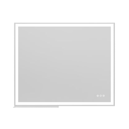 LED Bathroom Vanity Mirror Wall Mounted Adjustable White / Warm / Natural Lights Anti-Fog Touch Switch With Memory Modern Smart Large Bathroom Mirrors - Silver