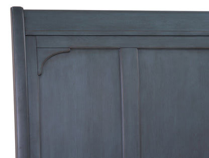 Americana - King Size Sleigh Bed - Blue