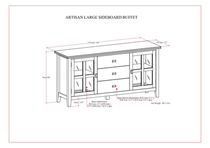 Artisan - Large Sideboard Buffet - Russet Brown