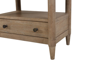 Open Nightstand With 2 Drawers - Sand