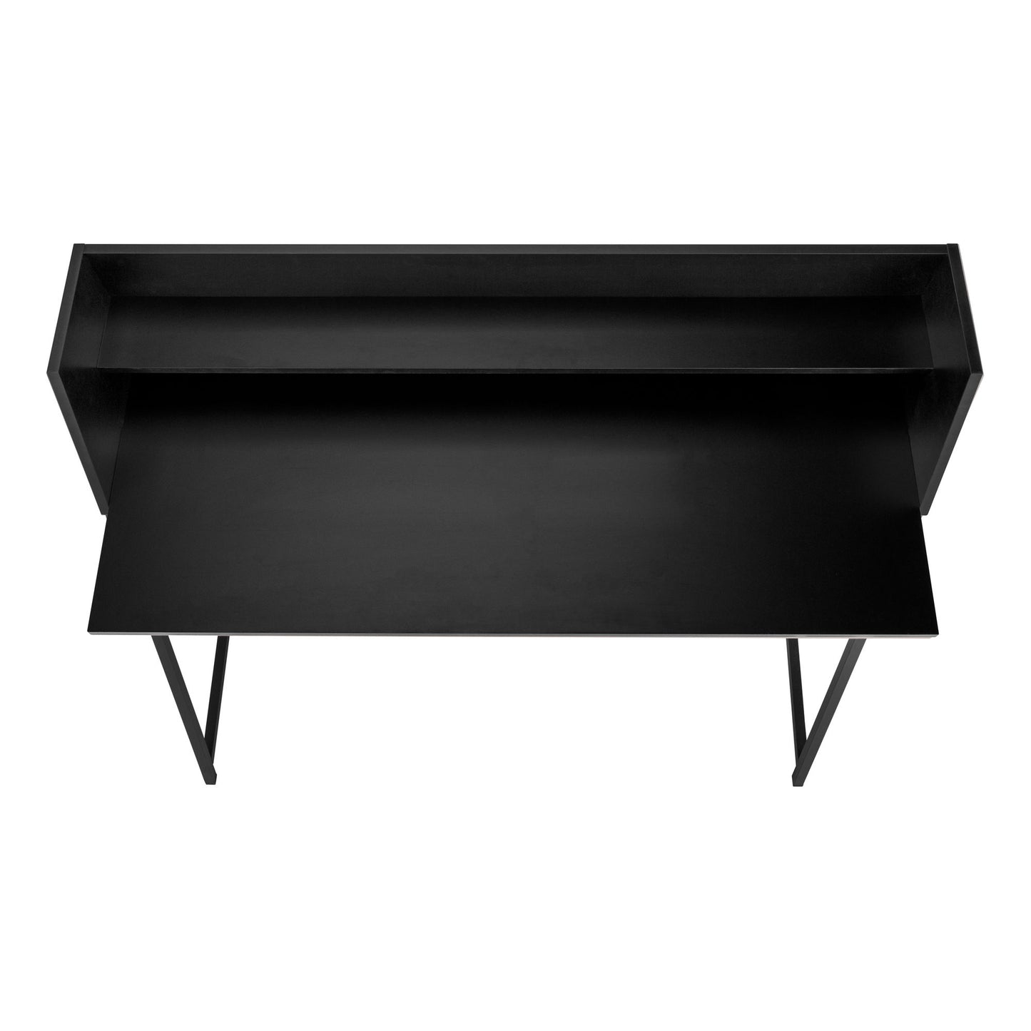 Computer Desk For Home Office, Laptop, Storage Shelves, Modern - Black