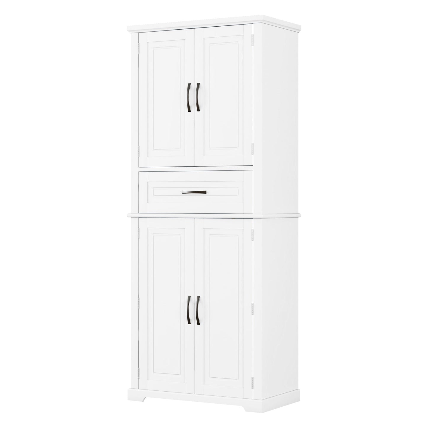 Bathroom Storage Cabinet With Multi Functional Storage Space, Drawer With Slide Rails, Adjustable Shelf - White