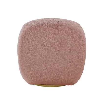 Yedaid - Sherpa Accent Chair With Swivel - Pink