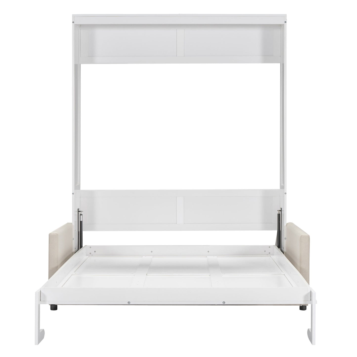 Queen Size Murphy Wall Bed With Cushion - White