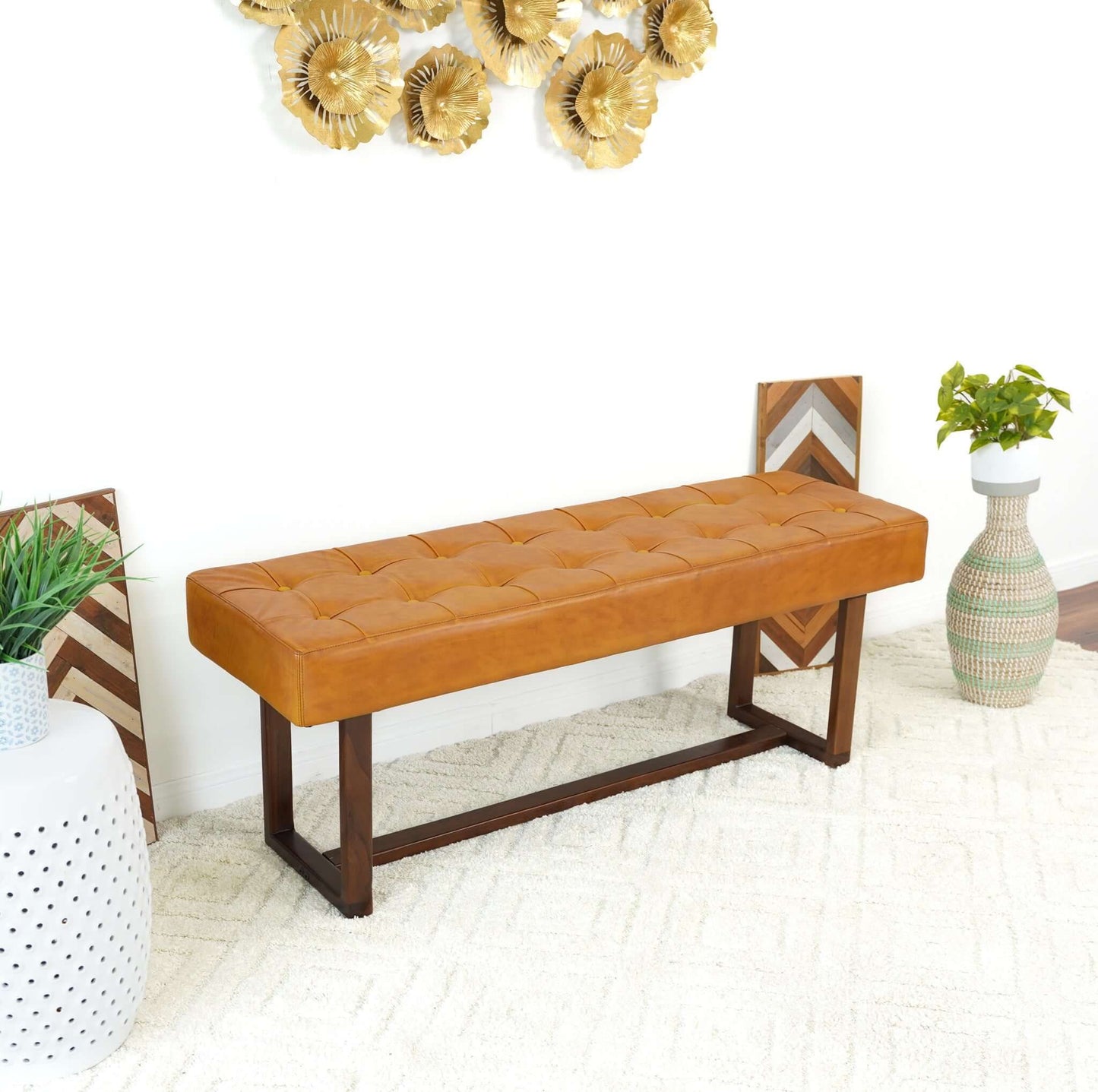 Cameron - Bench - Brown / Tan