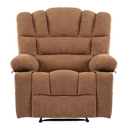 Massage Recliner Chair Sofa With Heating Vibration - Brown