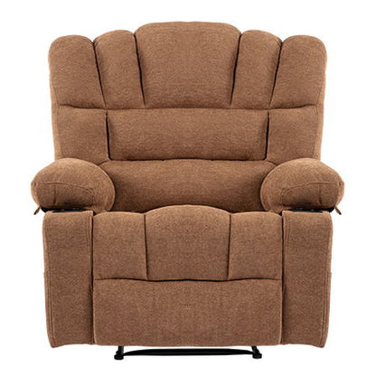 Massage Recliner Chair Sofa With Heating Vibration - Brown