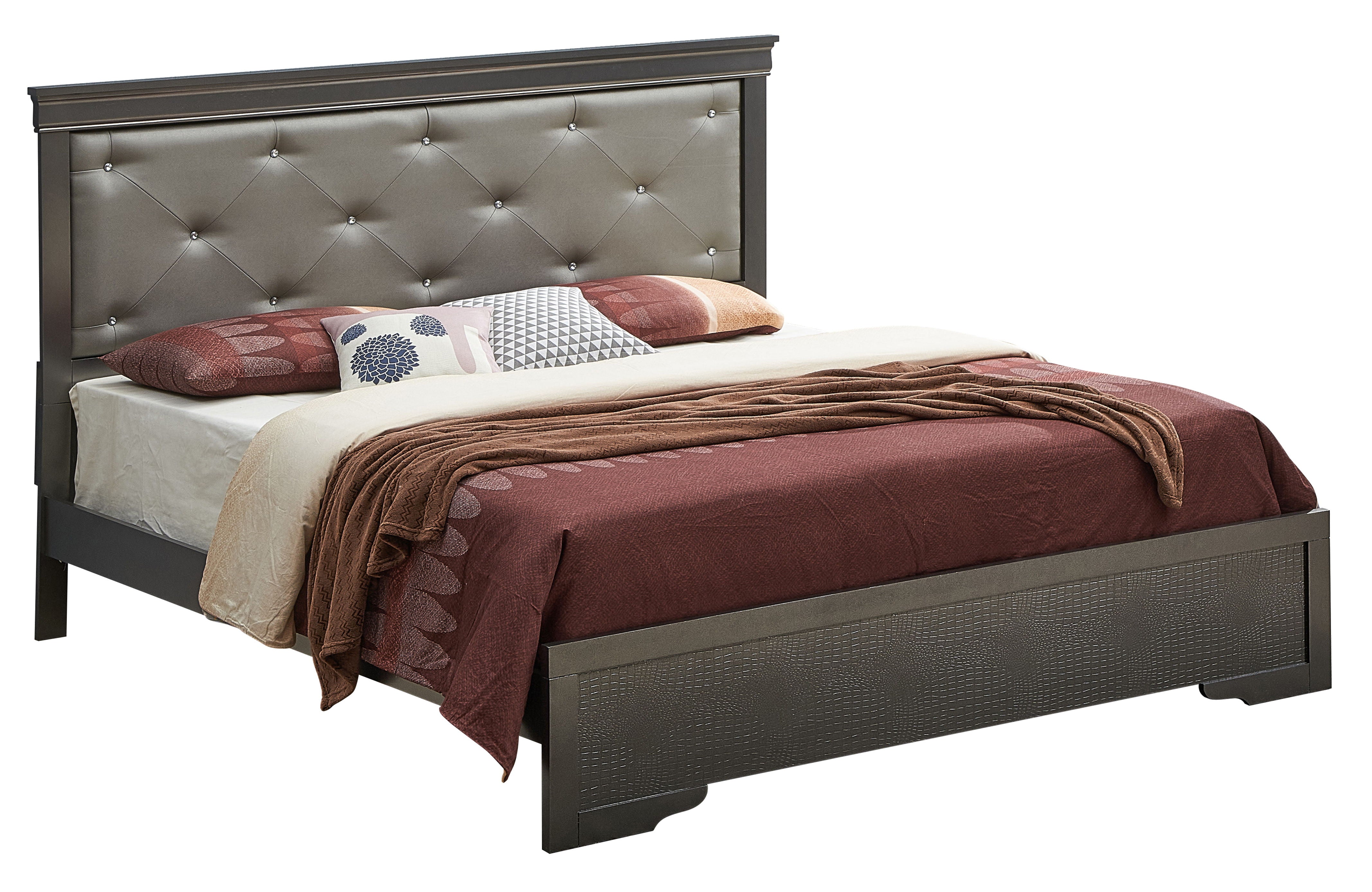 Queen Bed Transitional - Black