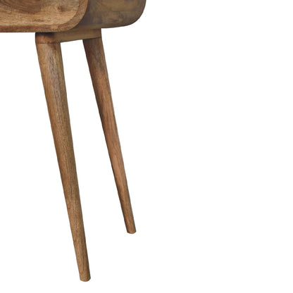 Mini Round Dressing Table - Oak