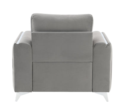 Wenona - Series 4 Pieces Living Room Set With A Coffee Table - Black / Gray