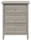 Transitional Nightstand For Bedrooms - Silver Champagne