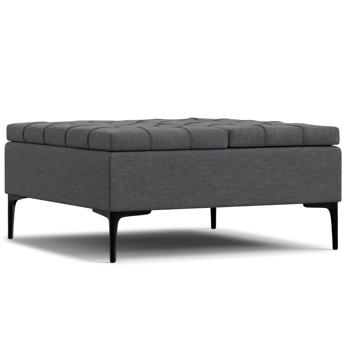 Laura - Lift Top Storage Ottoman - Gray