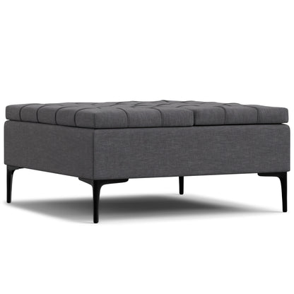 Laura - Lift Top Storage Ottoman - Gray