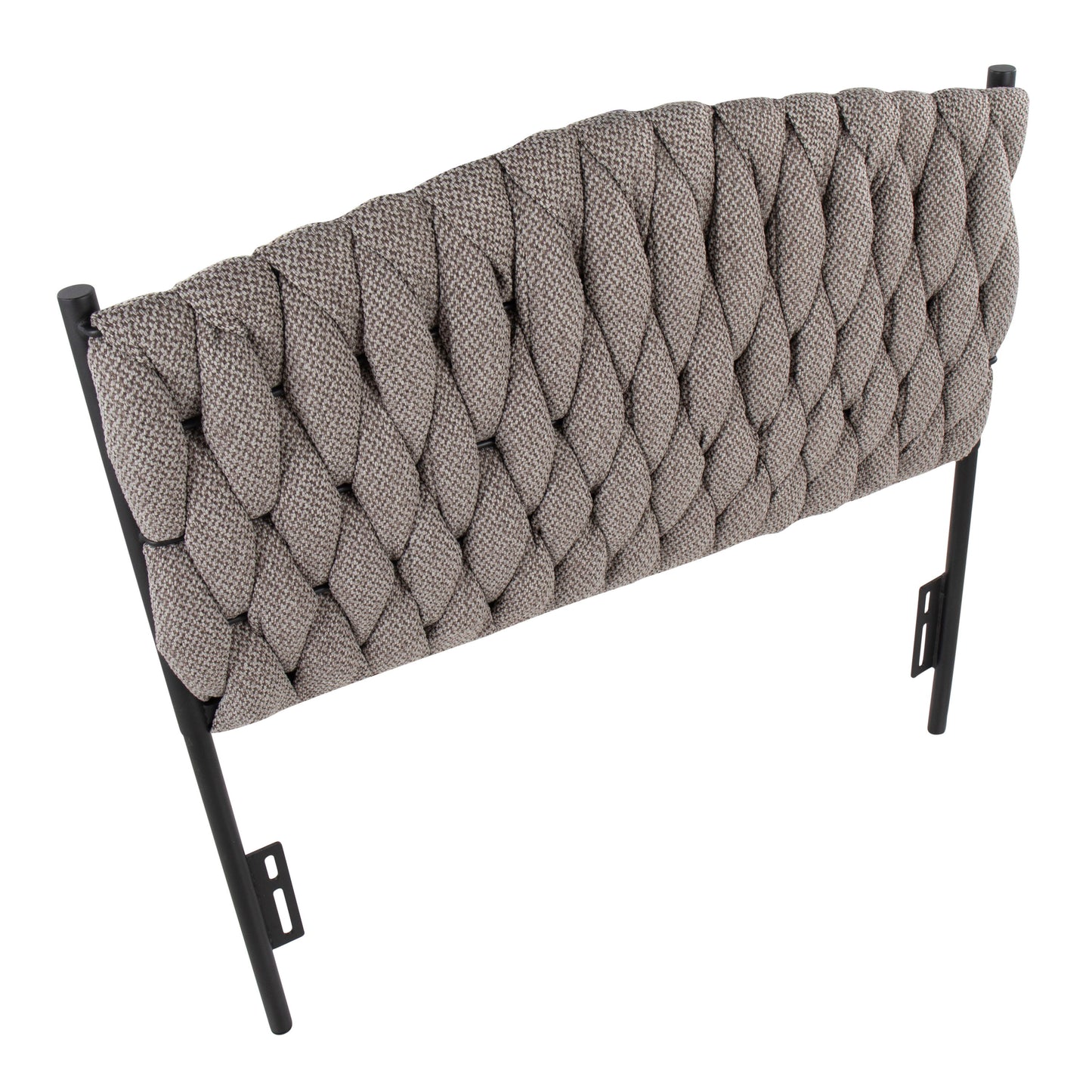 Braided Matisse - Twin Size Headboard - Black / Gray