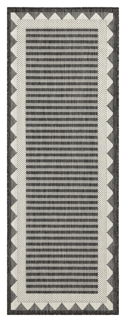 Sunshine - 7'10" X 10'3" Indoor, Outdoor Area Rug, Polypropylene - Anthracite
