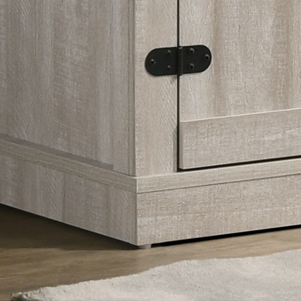 Salma - Wide TV Stand With 2 Open Shelves And 2 Cabinets - Dusty Gray