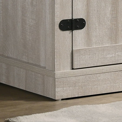 Salma - Wide TV Stand With 2 Open Shelves And 2 Cabinets - Dusty Gray