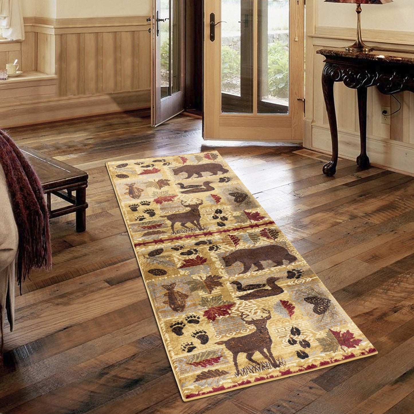 Nature's Nest - 7'10" X 10'3" Lodge Area Rug Polyester - Multi