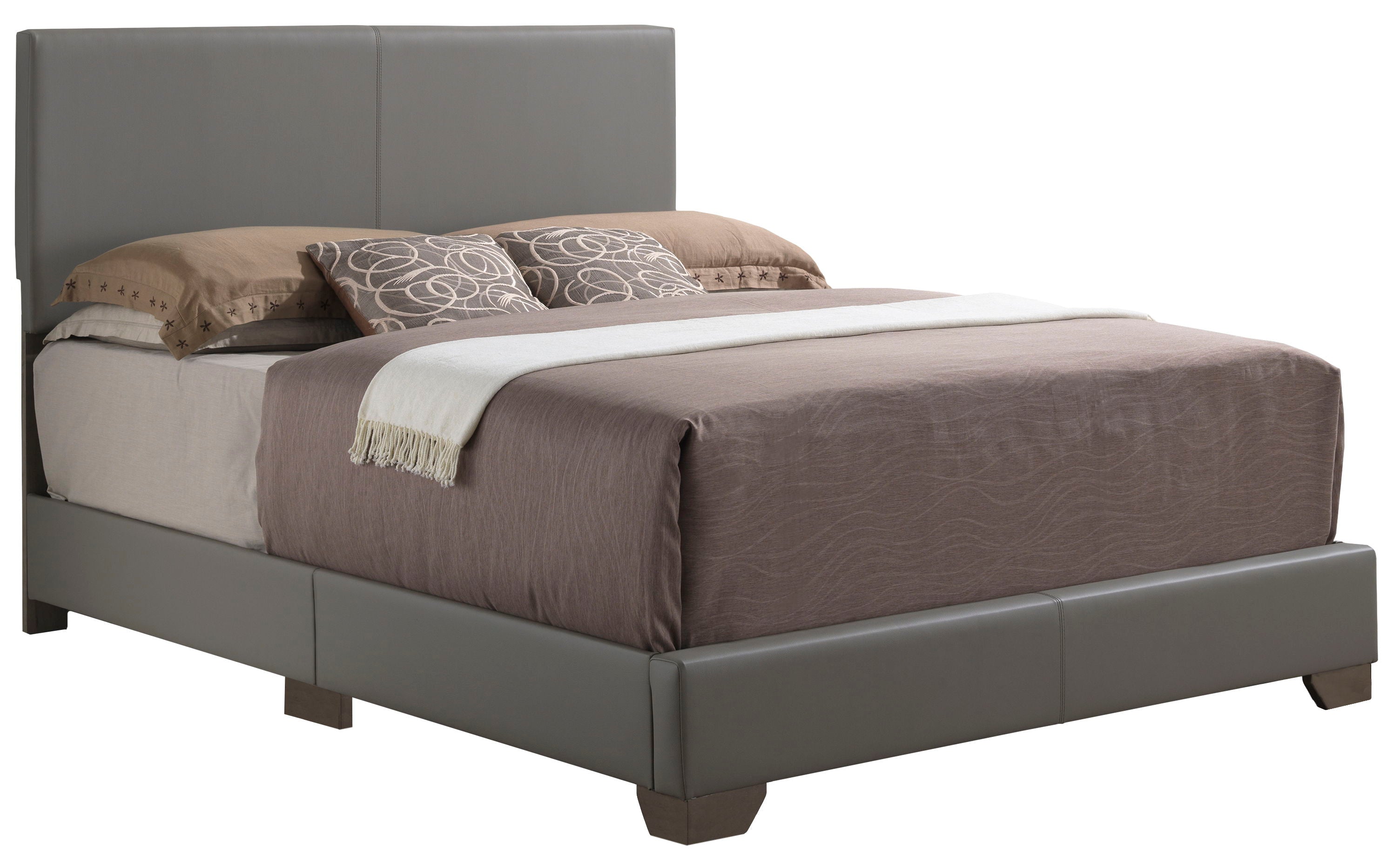Aaron - Full Bed - Light Gray