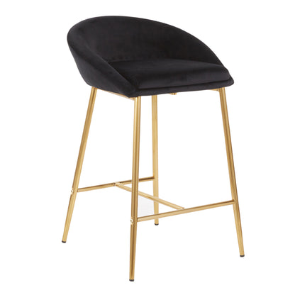 Matisse - Glam Counter Stool (Set of 2) - Gold / Black