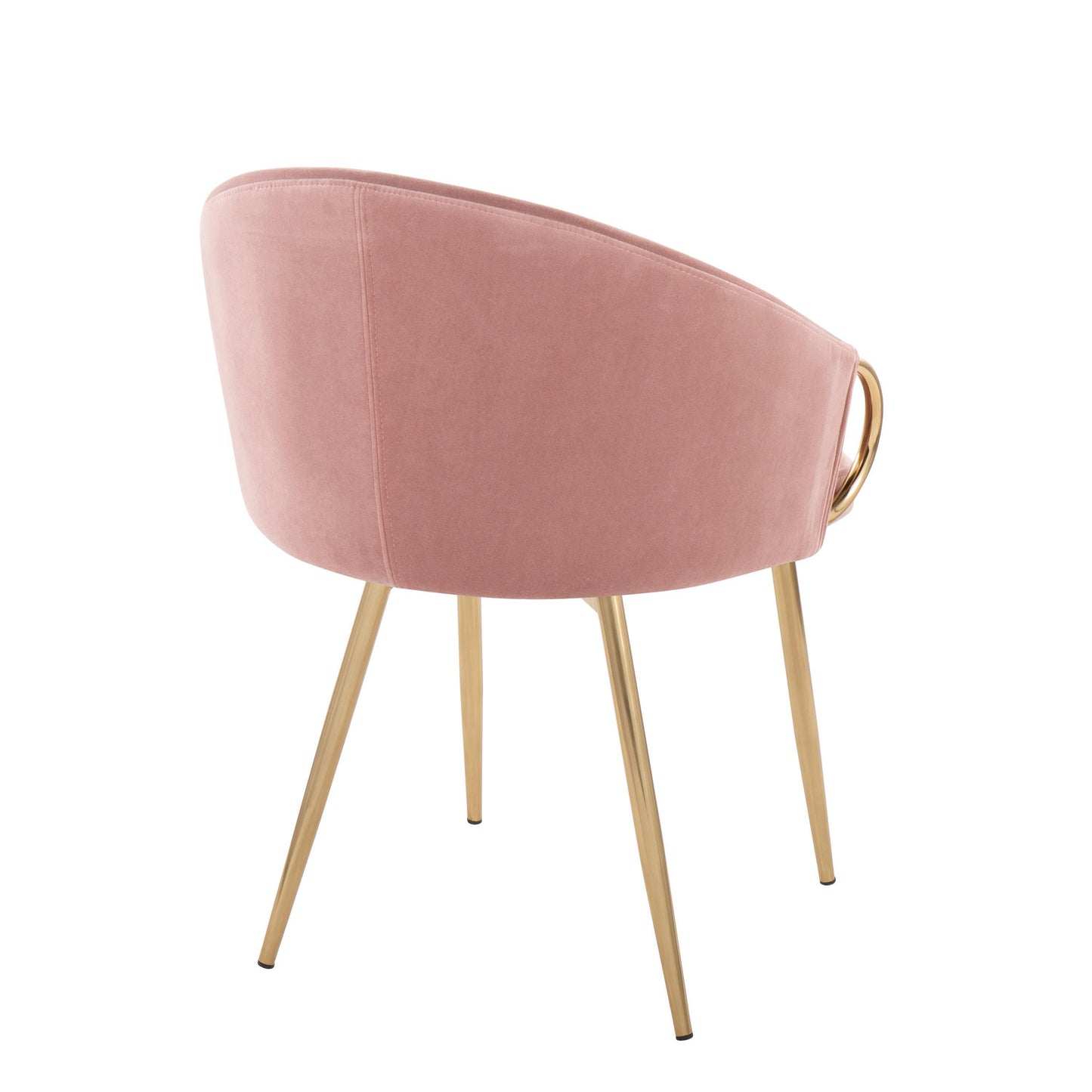 Claire - Contemporary / Glam Chair (Set of 2) - Gold / Blush