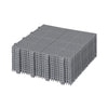 Interlocking Deck Tiles Plastic Waterproof Outdoor All Weather Anti-Slip Bathroom Shower Balcony Porch Strong Weight Capacity Upto 6613 Lbs, Rosette Pattern Pack Of 12 - Gray