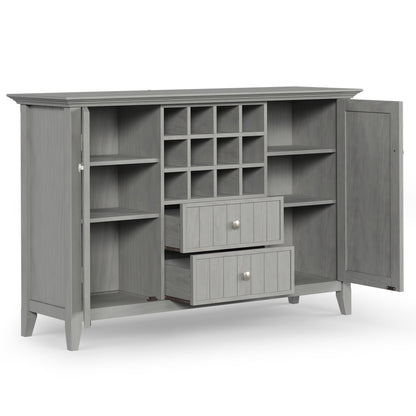 Bedford - Sideboard Buffet And Wine Rack - Fog Gray