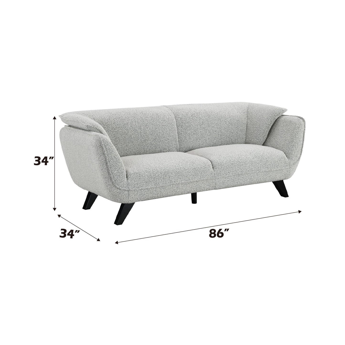Nayeli - Boucle Sofa - Light Gray