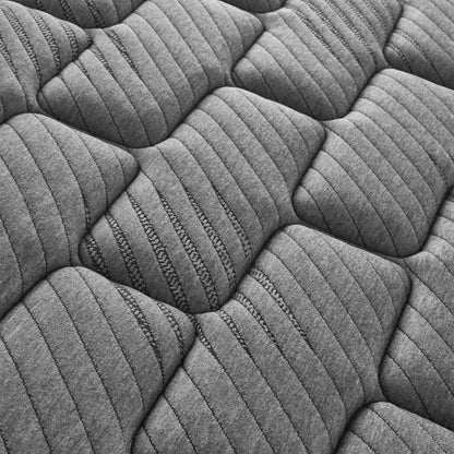 13" Full Quilted Hybrid Mattress, Firm - Gray