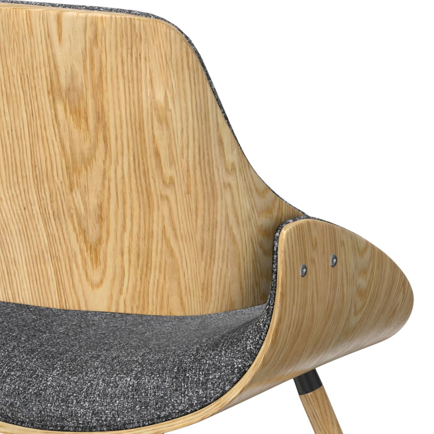 Malden - Bentwood Dining Chair With Wood Back - Gray / Light Brown