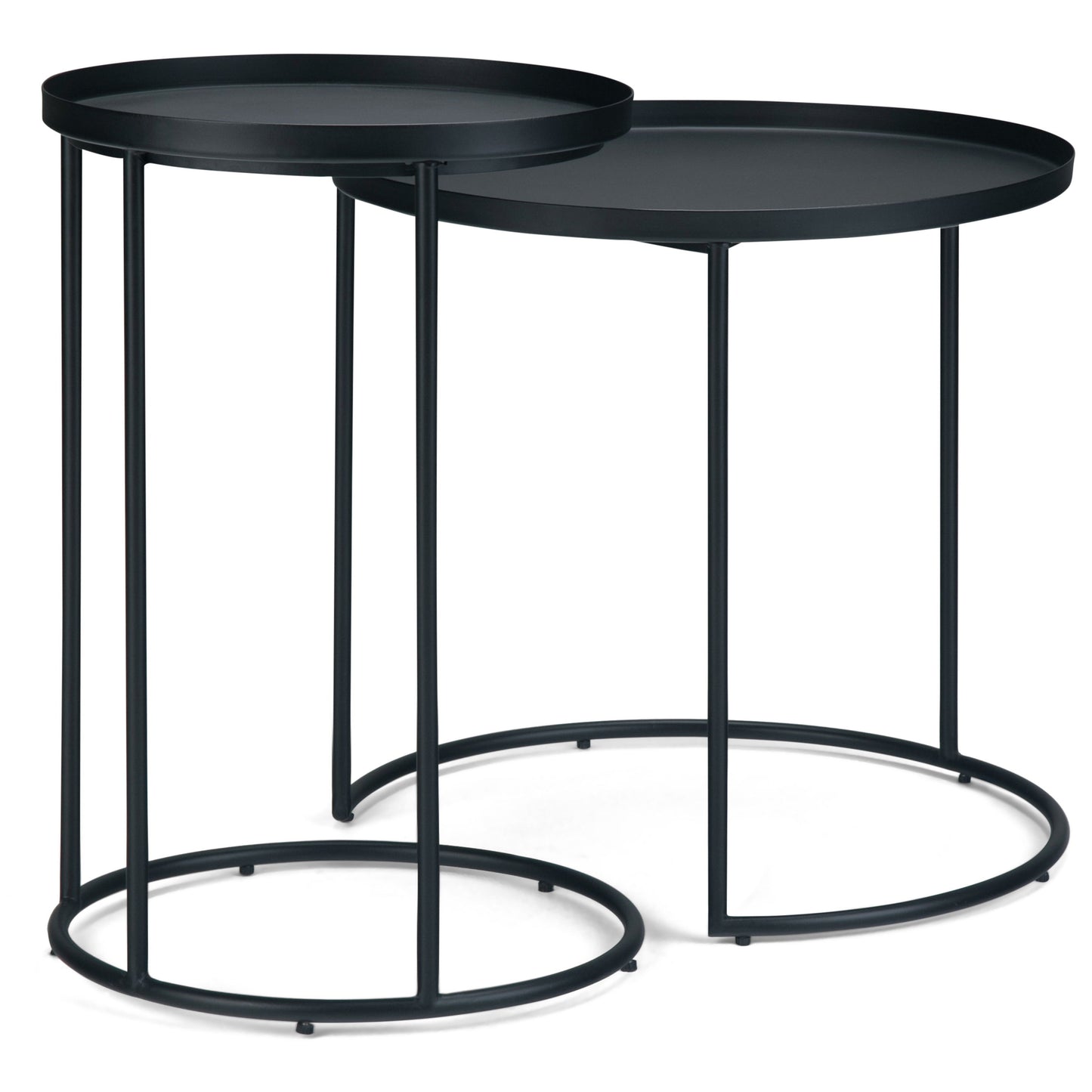 Monet - Metal 2 Piece Nesting Table - Black