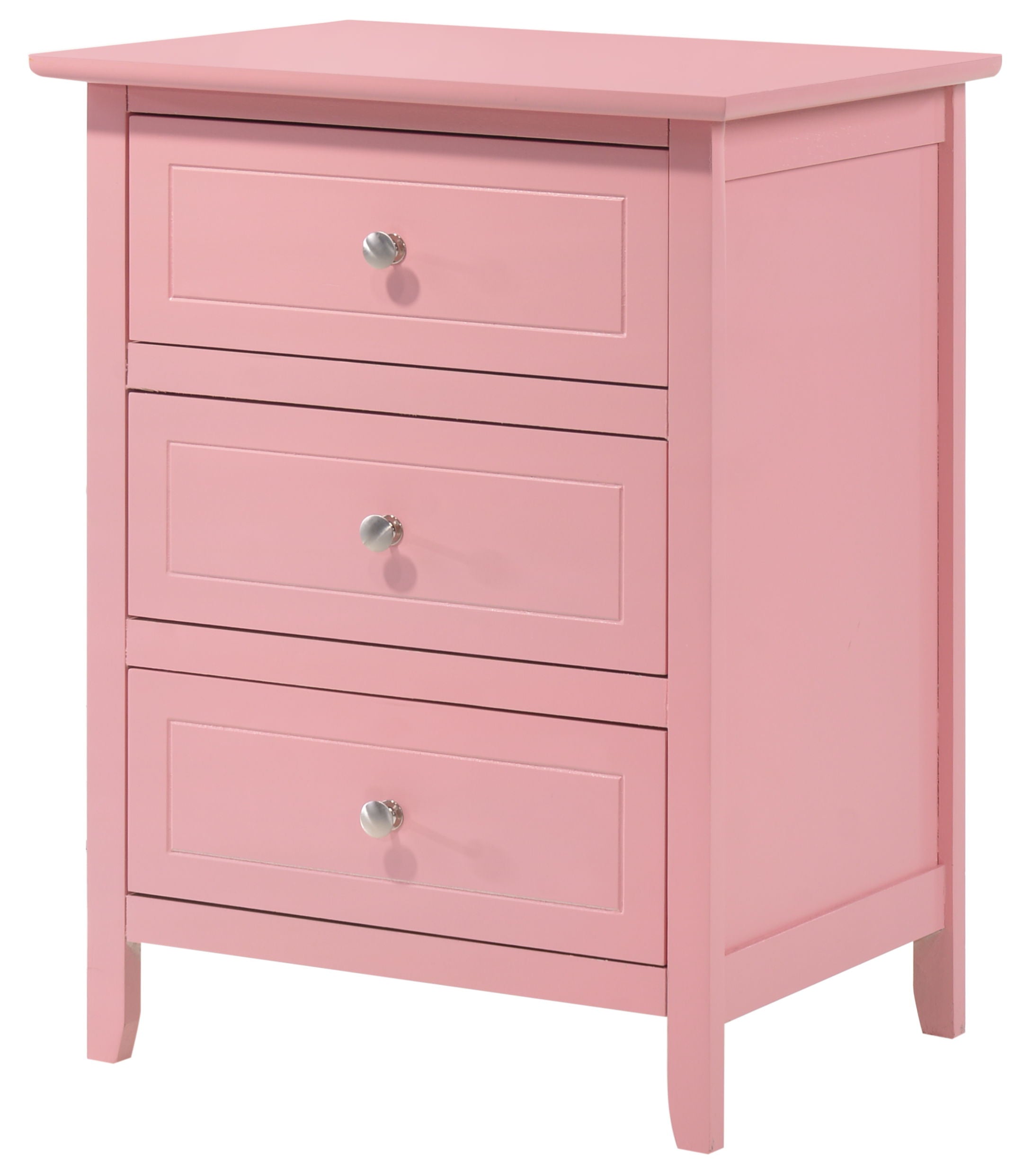 Transitional Nightstand For Bedrooms - Pink