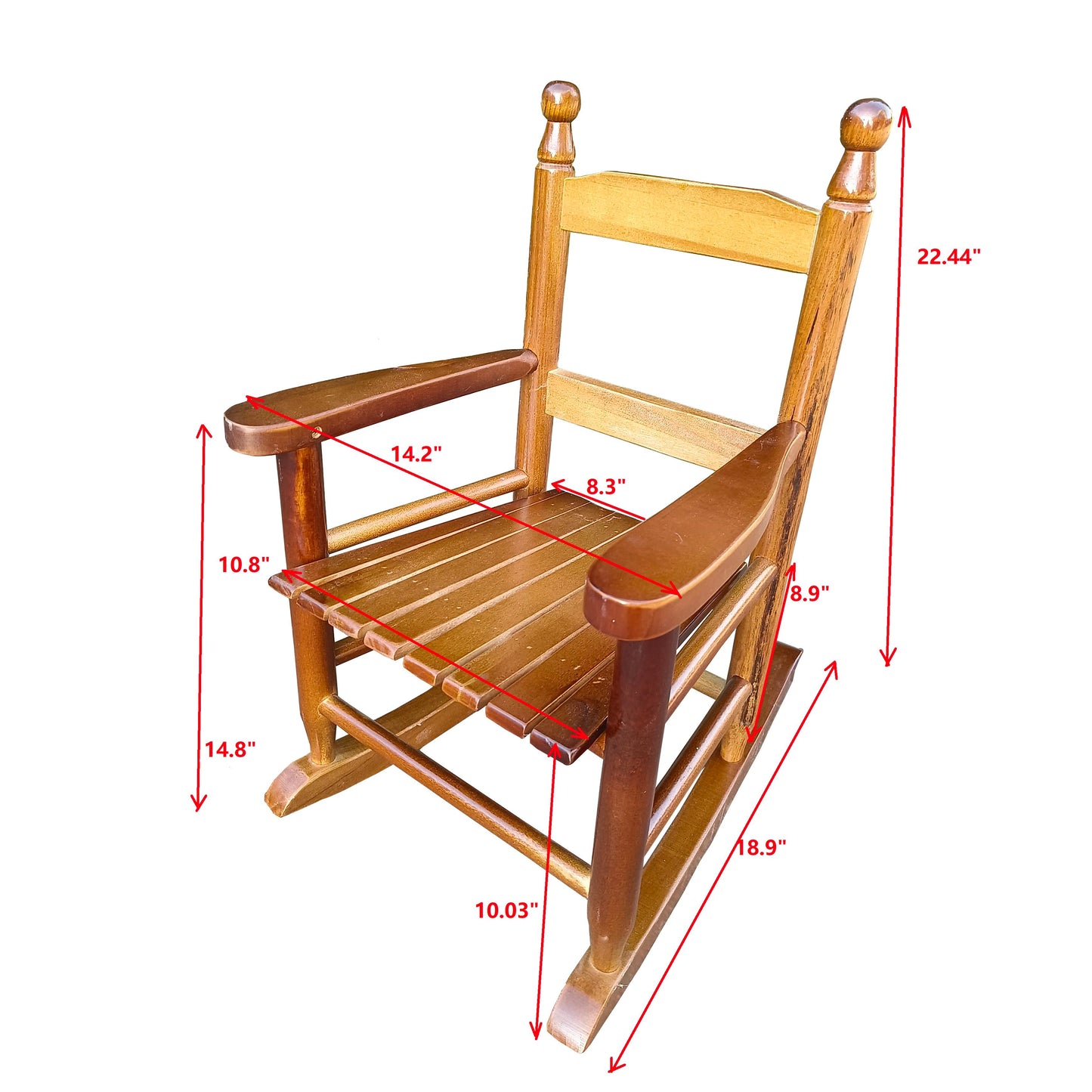 Children's Rocking Chair Indoor Or Outdoor, Suitable For Kids, Durable - Oak