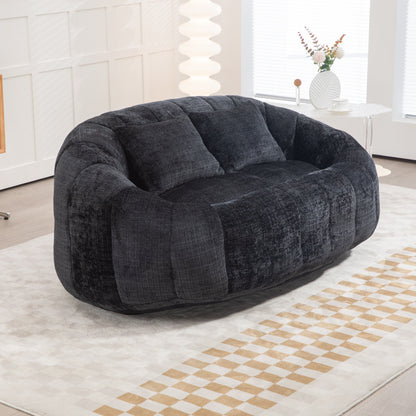 High Back Durable Comfort Bean Bag Sofa Couch For Adults And Kids - Black