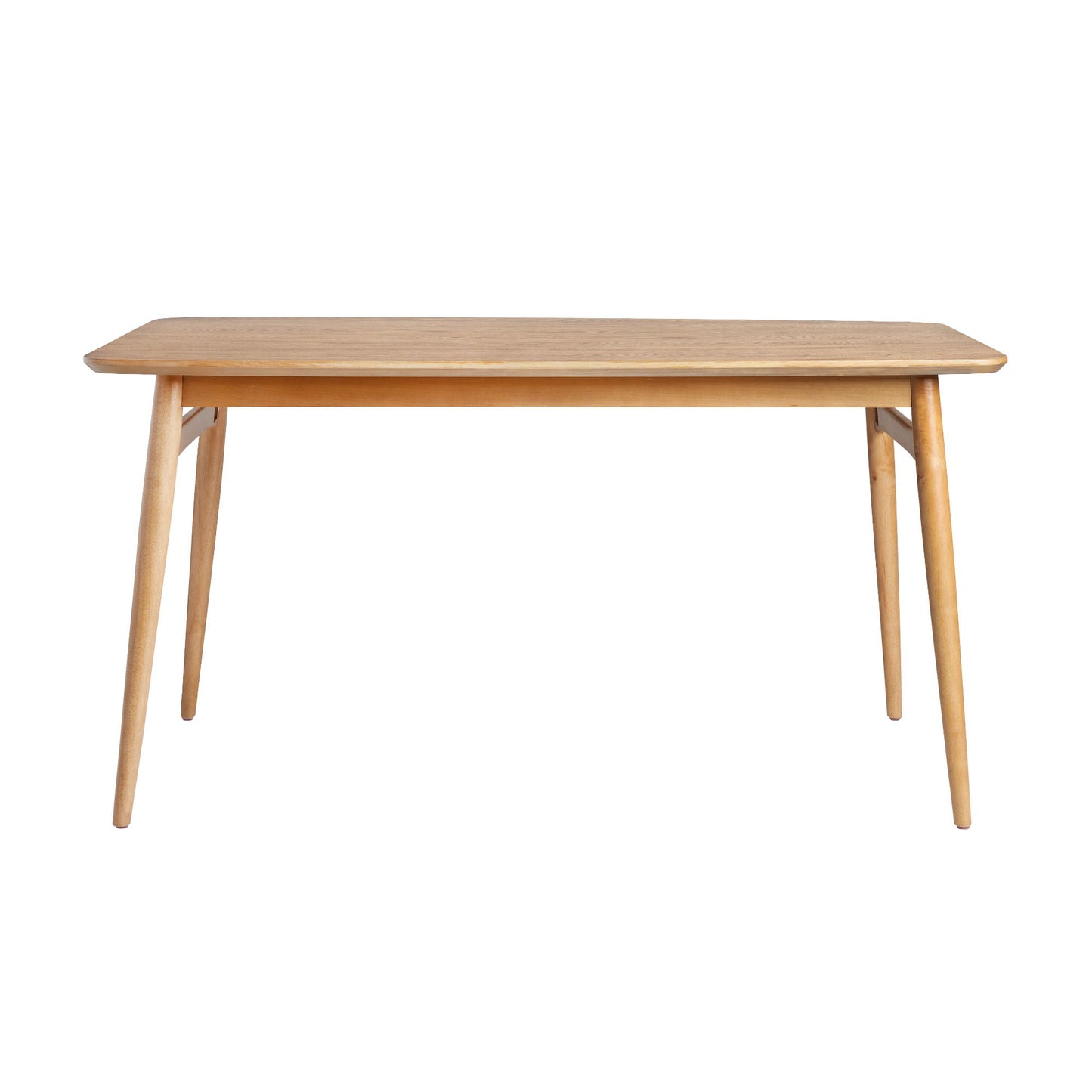 Mid-Century Modern Wood Tapered Legs Dining Table - Light Brown
