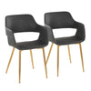 Margarite - Contemporary Dining / Chair (Set of 2) - Gold / Gray