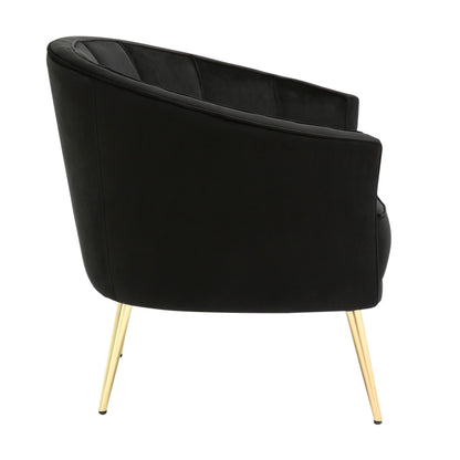 Tania - Contemporary / Glam Chair - Gold / Black