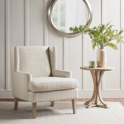 Farmhouse Style Accent Chair - Beige