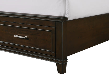 Queen X Storage Bed - Mahogany