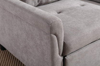 Hannah - Woven Convertible Armchair - Gray