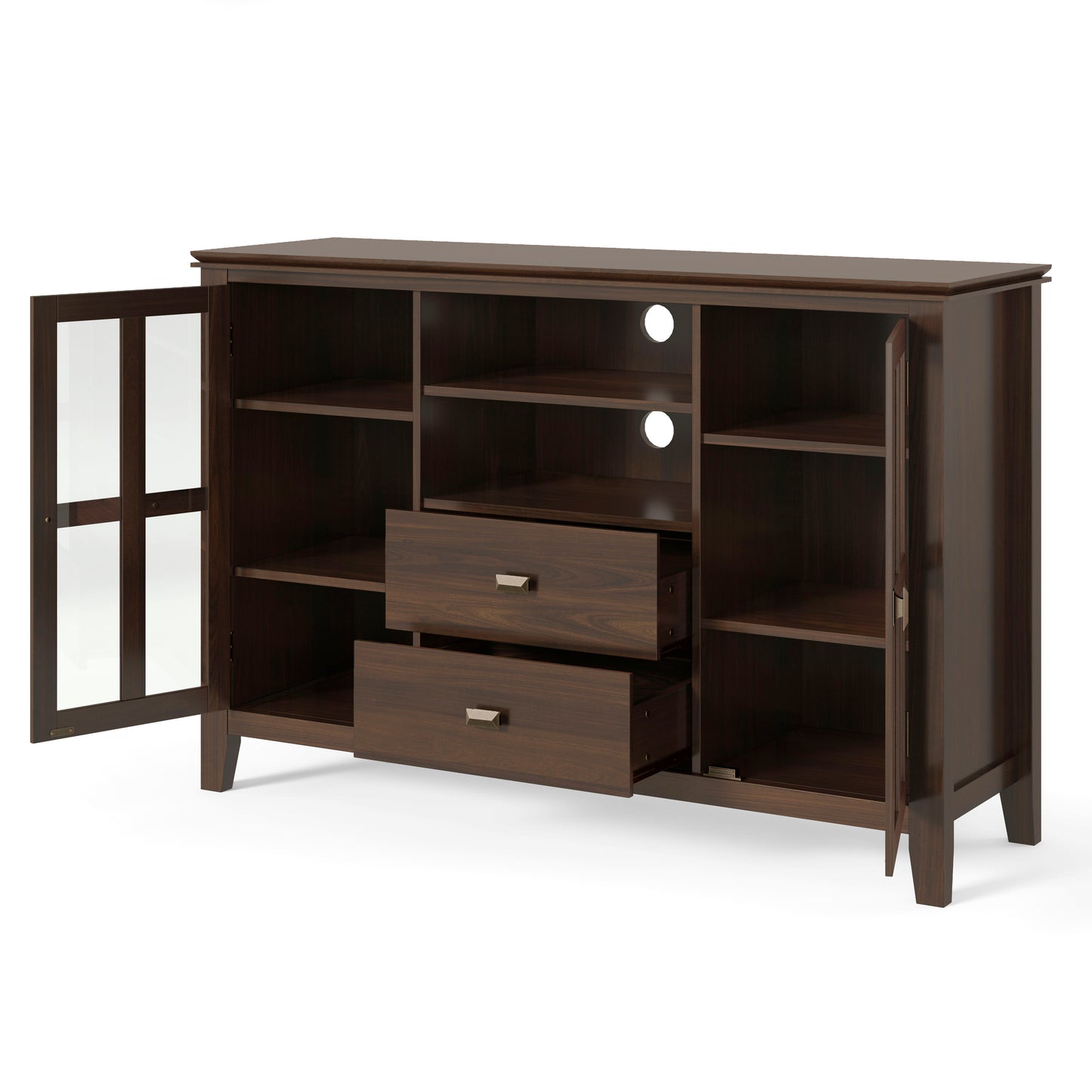 Artisan - Tall TV Media Stand - Tobacco Brown