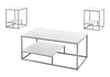 Table Set, Coffee, End, Side, Accent, Living Room, Contemporary & Modern (Set of 3) - White