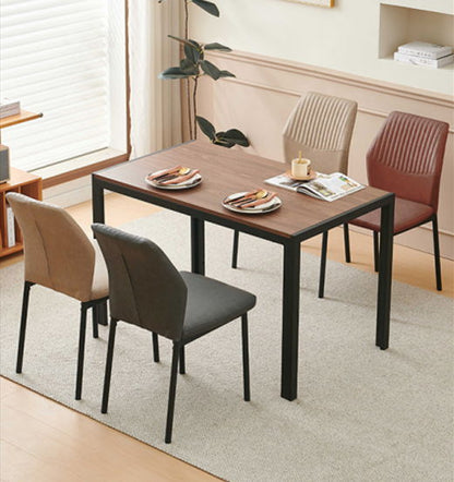 Dining Chairs Living Room Chair Modern Kitchen Armless Side Chair With Metal Legs (Set of 4) - Dark Gray
