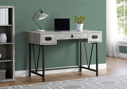Computer Desk For Home Office, Laptop, Storage Drawers, Transitional - Gray
