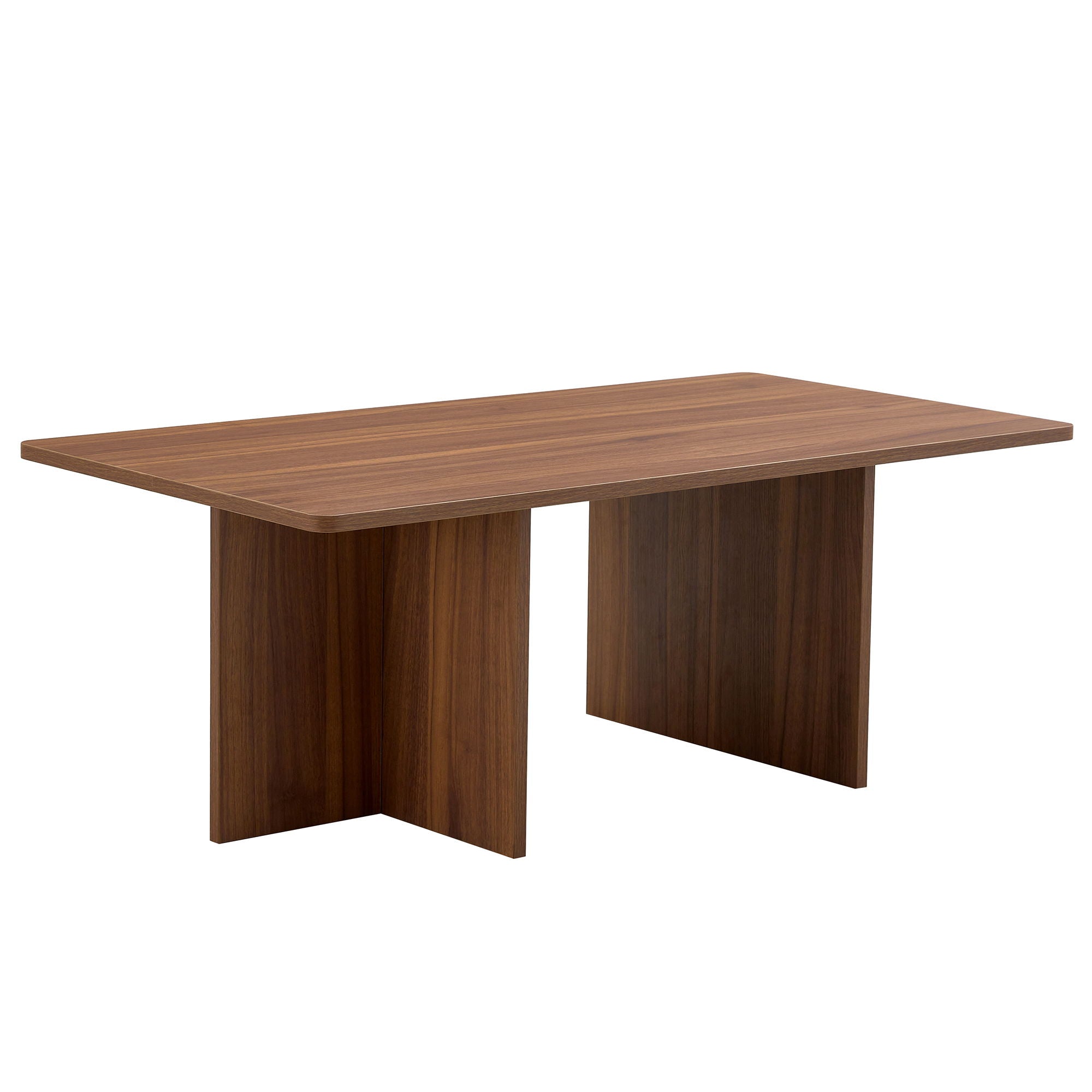 Modern Triangular Support Tea Table, Lightweight And Stable, Perfectly Integrating Nature And Industry - Walnut